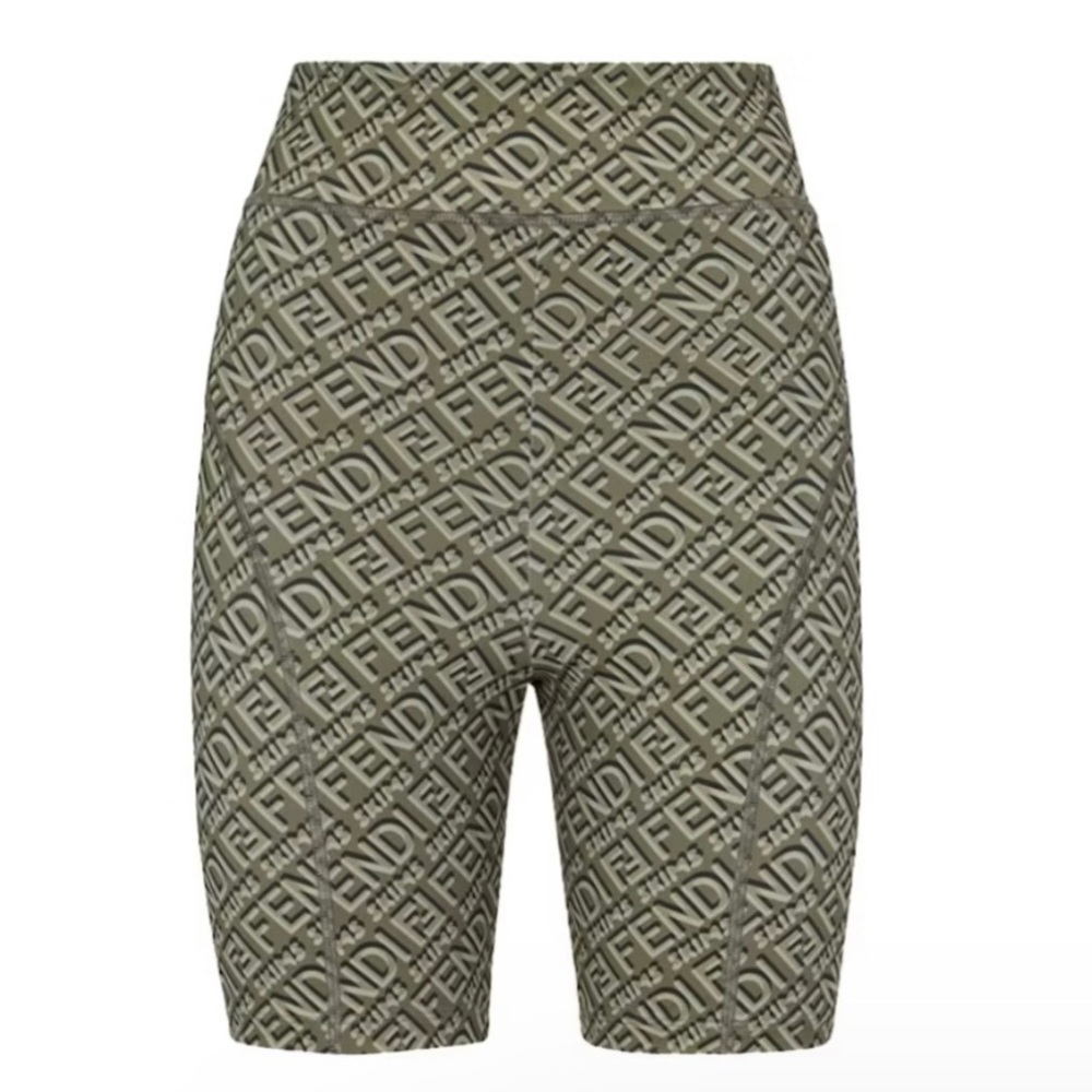 NEW FENDI X SKIMS OLIVE GREEN BIKER SHORTS